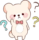 ❓ emoji Bear's mau mau :: @line_stickers Telegram sticker 8 of 80
