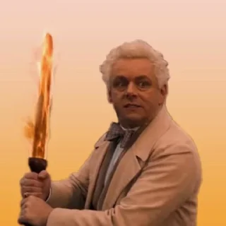 😐 emoji Good Omens Telegram sticker 9 of 113