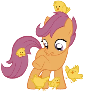 😊 emoji Scootaloo | @MyLittlePony_bots Telegram sticker 19 of 120