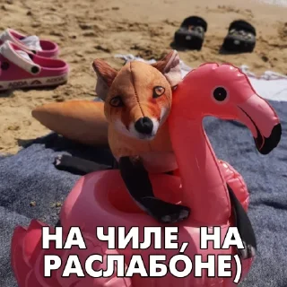 🏖️ emoji Лиса блоптоп Telegram sticker 7 of 17