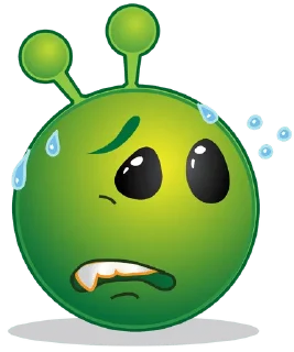 Sticker from green alien lol |||