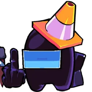 🖕 emoji Black Impostor by @AppleKing3114 Telegram sticker 6 of 18