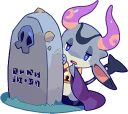 😒 emoji TINY DEVIL "HORN" STICKERS :: @line_stickers Telegram sticker 5 of 40