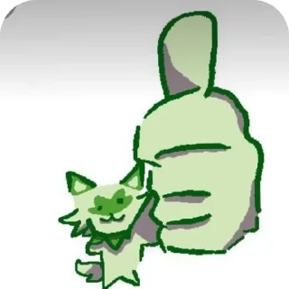 👍 emoji 🍃:Sprigatito:🍃 Telegram sticker 22 of 36