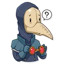 ❓ emoji Plague M. D. Telegram sticker 7 of 35