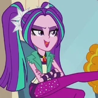 🍇 emoji Aria Blaze | @MLPstick Telegram sticker 2 of 50