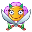 😀 emoji Crazy Daisy Telegram sticker 14 of 33