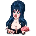 😲 emoji Ms. Elvira Telegram sticker 12 of 30