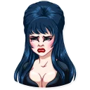 😑 emoji Ms. Elvira Telegram sticker 15 of 30
