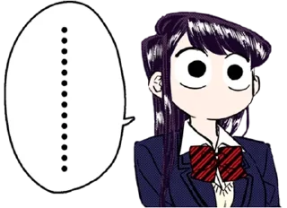😐 emoji Коми-сан - @tg_sticks Telegram sticker 20 of 24