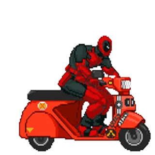 🏍 emoji Deadpool @stickerstgrm Telegram sticker 7 of 27