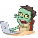 👩‍💻 emoji Zombie Telegram sticker 6 of 20