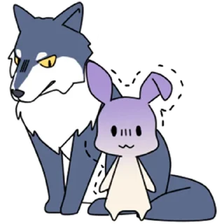 🐺 emoji Милый кролик @nyasticks Telegram sticker 20 of 30