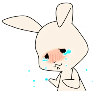 😢 emoji Милый кролик @nyasticks Telegram sticker 21 of 30