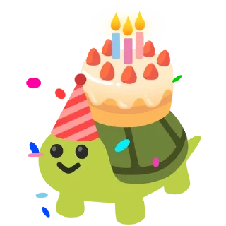 🎂 emoji live love laugh turtle Telegram sticker 15 of 51