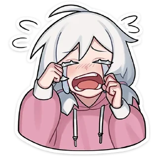 😭 emoji Оля (Зайчик) - @stickers_vk Telegram sticker 23 of 49