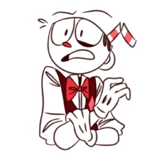 😰 emoji Casino cups @Cupheadart Telegram sticker 13 of 76