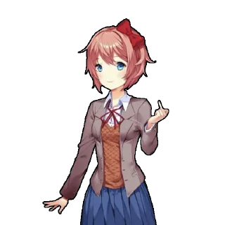 🖕 emoji Саёри(Сайори) 🎀 Telegram sticker 18 of 40