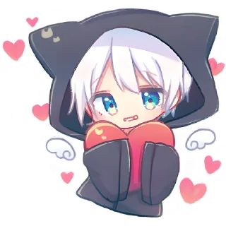 ❤️ emoji Котик Паркер @nyasticks Telegram sticker 5 of 17