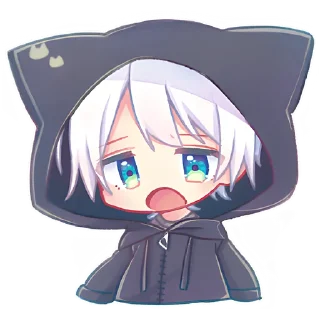 😔 emoji Котик Паркер @nyasticks Telegram sticker 12 of 17
