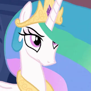 🤨 emoji Princess Celestia | @MLP_AnimatedStickers Telegram sticker 17 of 28