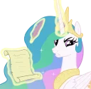 📜 emoji Princess Celestia Telegram sticker 18 of 54