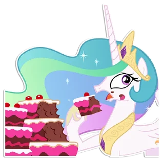 🍰 emoji Princess Celestia Telegram sticker 22 of 30