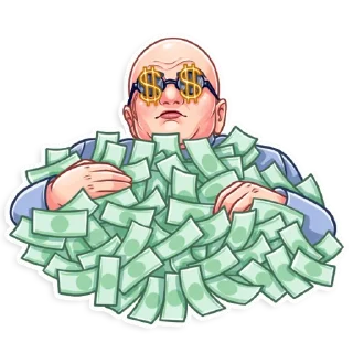 🤑 emoji Dr. Evil Telegram sticker 21 of 25