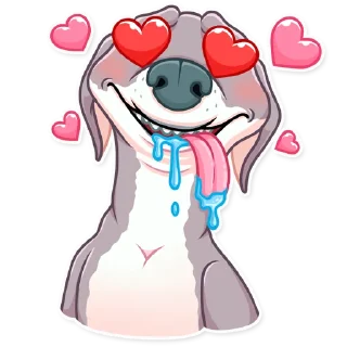 😍 emoji Kermit The Dog Telegram sticker 6 of 35