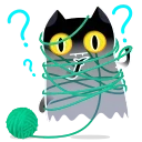 🤪 emoji Crazy Kitty @IMG2D Telegram sticker 10 of 12