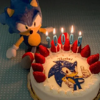 🎂 emoji Sonic Plush Telegram sticker 15 of 92