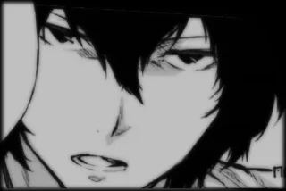 🖤 emoji dostoevsky × dazai Telegram sticker 5 of 62