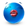😚 emoji Blue Emoji | @cesdy Telegram sticker 10 of 55
