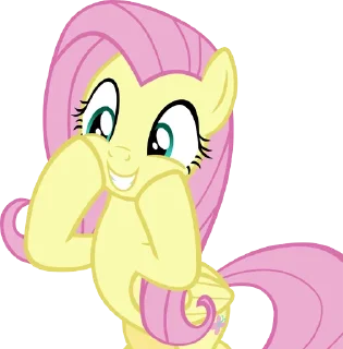 😁 emoji Fluttershy | @MLP_AnimatedStickers Telegram sticker 15 of 120