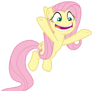 😃 emoji Fluttershy | @MLP_AnimatedStickers Telegram sticker 20 of 120