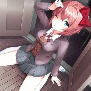 Sticker from Sayori by @assajejr