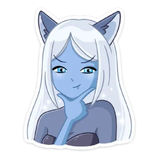 🤔 emoji Лунная Мелани @TgSticker Telegram sticker 15 of 48