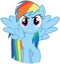 😈 emoji Rainbow Dash Telegram sticker 7 of 118