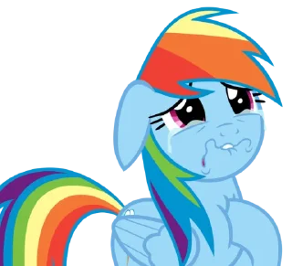 😭 emoji Rainbow | @MyLittlePony_bots Telegram sticker 18 of 120
