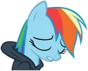 😞 emoji Rainbow Dash Telegram sticker 8 of 118