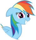 😬 emoji Rainbow Dash Telegram sticker 18 of 118