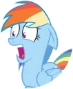😨 emoji Rainbow Dash Telegram sticker 11 of 118