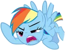 😠 emoji Rainbow Dash Telegram sticker 6 of 118