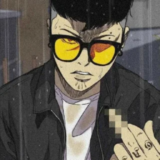 🖕 emoji джокер и у ин (ветролом) Telegram sticker 12 of 20