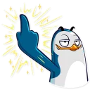 🖕 emoji Mr. Penguin Telegram sticker 19 of 31