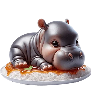 🍚 emoji Бегемотик 2 @Nyasticks Telegram sticker 16 of 43