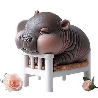 😴 emoji Бегемотик 4 @Nyasticks Telegram sticker 22 of 43