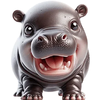 😁 emoji Бегемотик → @emojiprems Telegram sticker 9 of 40