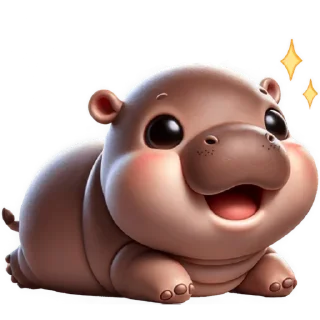 🤩 emoji Парный бегемотик 2 @Nyasticks2 Telegram sticker 11 of 42