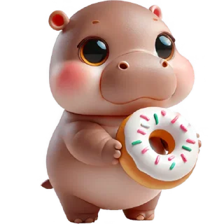 🍮 emoji Парный бегемотик 2 @Nyasticks2 Telegram sticker 24 of 42